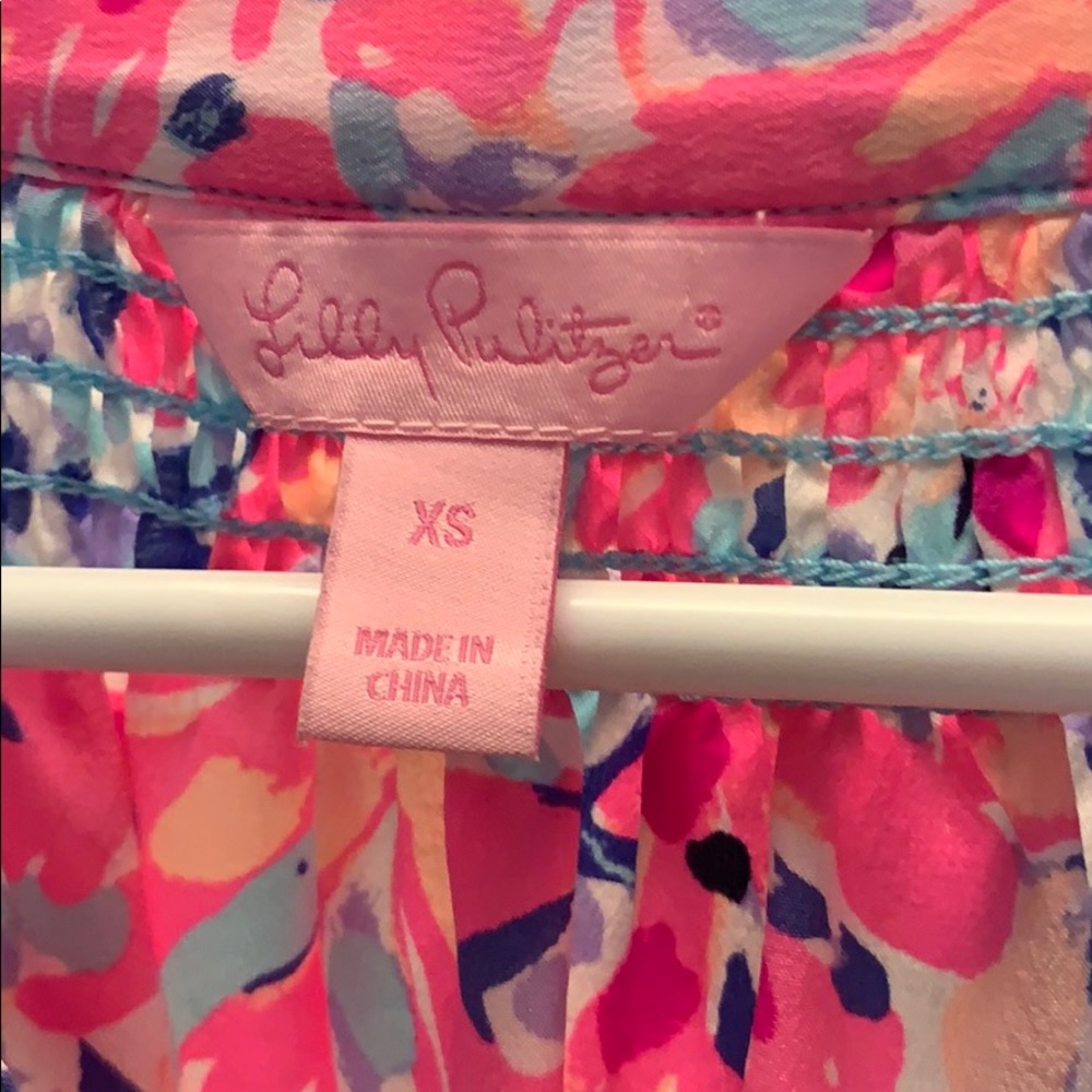 🌸 Lilly Pulitzer Elsa Top Coco Coral Crab - Picture 4 of 5